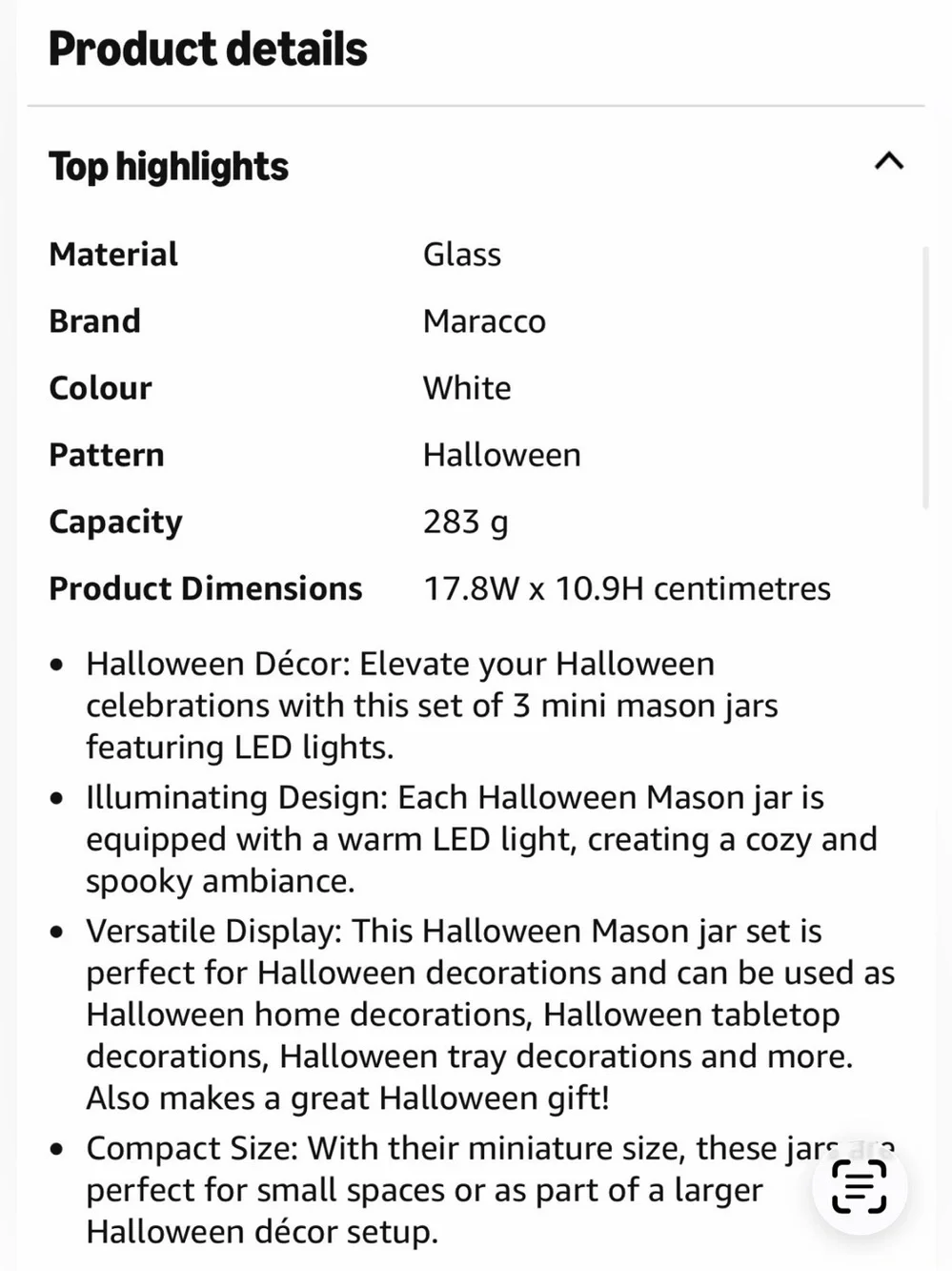 RESERVED 💜Halloween Mason Jar String Light Set - 3 jars